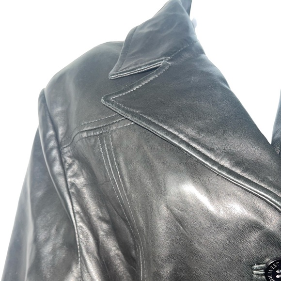 CRINKLED WASHED LEATHER TRENCH - Picture 7 of 15